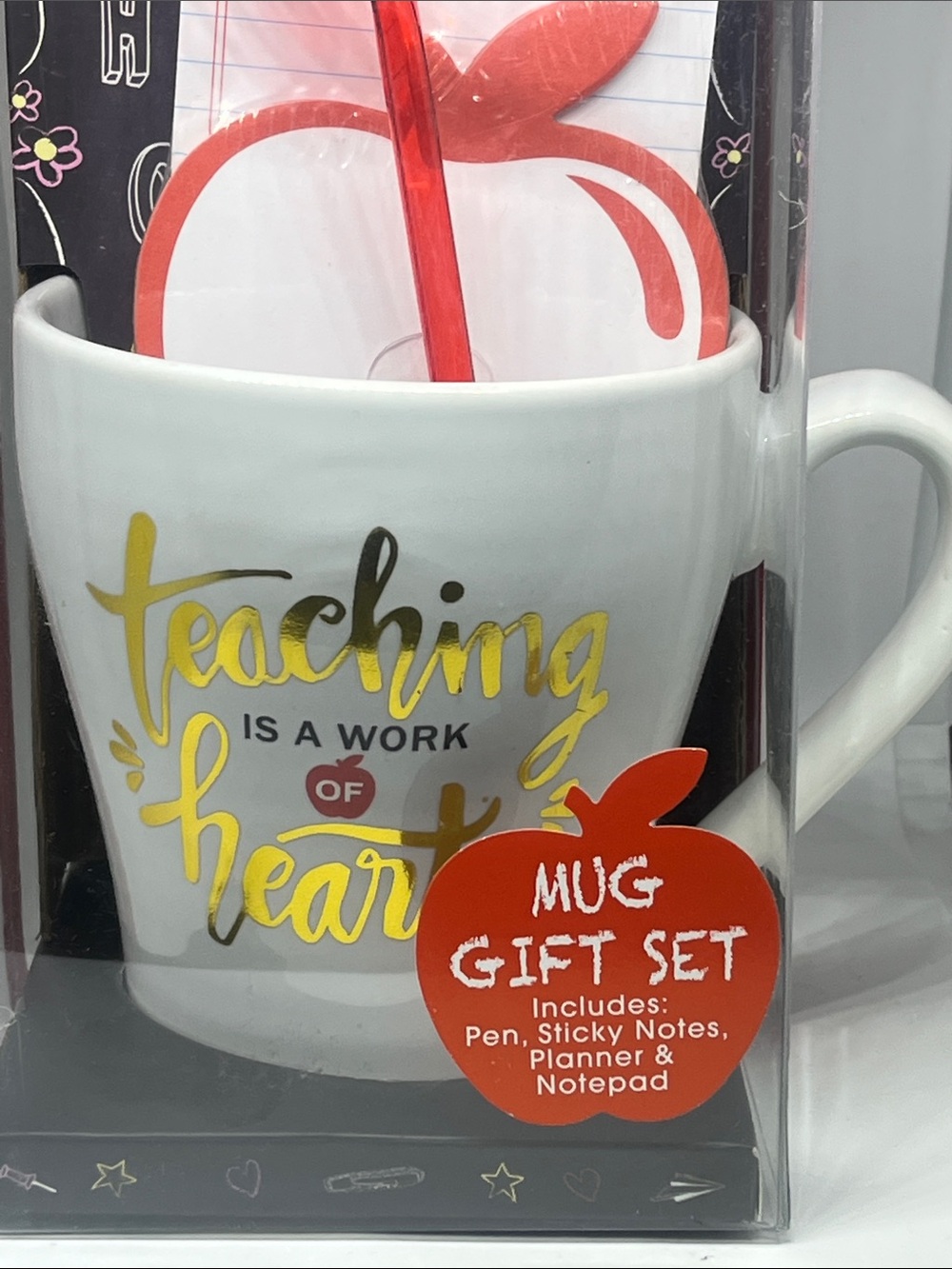 Teaching Is a Work of Heart White & Red Mug Gift Set - Picture 3 of 10